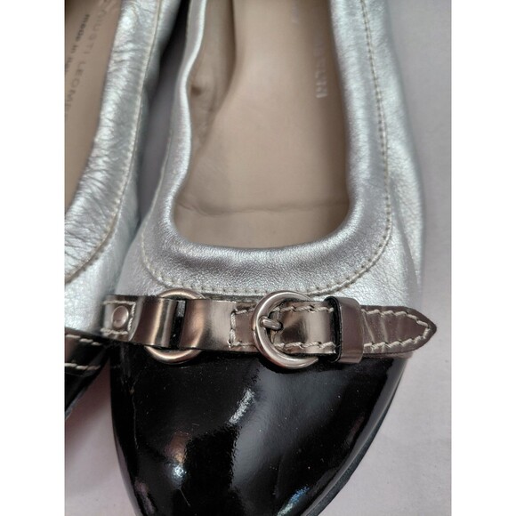 AGL Monika Cap Toe Ballet Leather Flats Sz 38.5 US 8.5 Slip On Shoes - Picture 6 of 11
